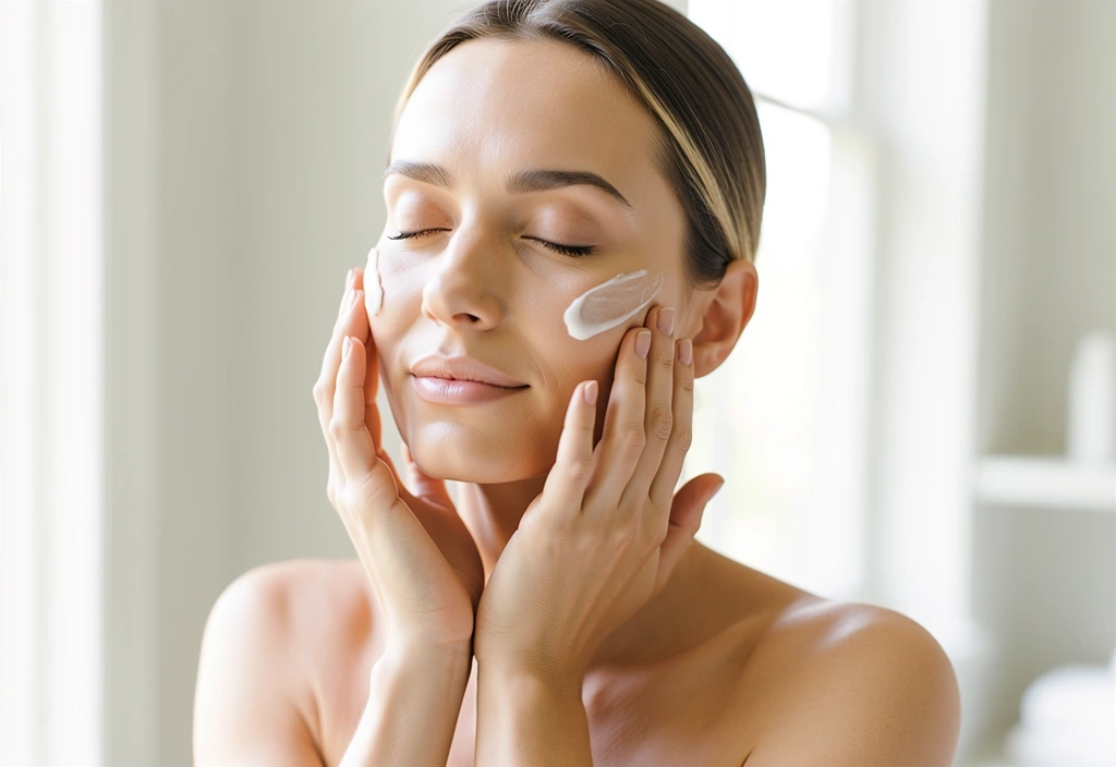 Application of moisturizing cream